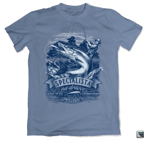 Rybářské tričko - štika