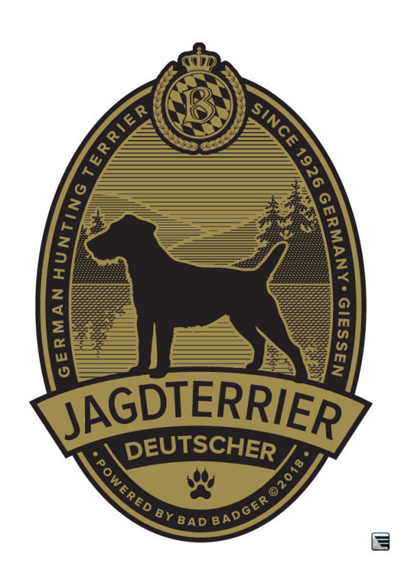 Myslivecké tričko - Jagdteriér - zelený