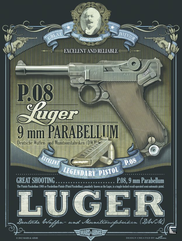 LUGER P 08 - Size: XXL
