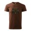 Myslivecké tričko - mufloni - Barva: Hnědá - čokoládová, Velikost: XXL