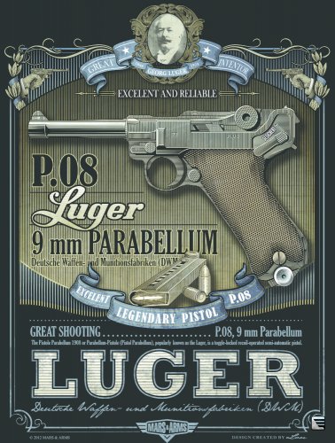 LUGER P 08 - Size: 4XL