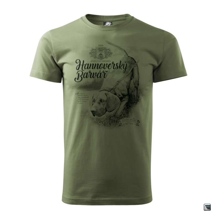 Myslivecké tričko - Hannoverský barvář - Barva: Khaki, Velikost: 4XL
