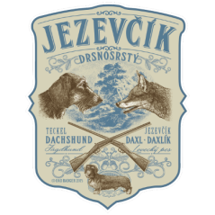 Samolepka - Jezevčík a liška