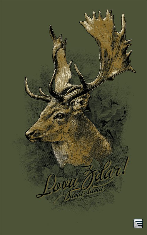 Jagd-T-Shirt - Damhirsch