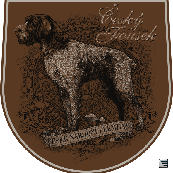 samolepka 15 x 15 cm cesky fousek