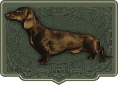 samolepka hladkosrsty jezevcik