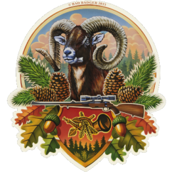 Samolepka - Muflon - barevná