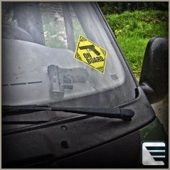 STICKER - GUN ON BOARD - for windows