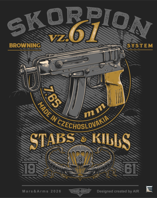 ARMY TRIKO ŠKORPION VZ.61 – STABS & KILLS - Velikost: XXL