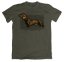 Jagd-T-Shirt - Glatthaar-Dackel