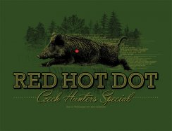 Myslivecké tričko - Kanec - Red hot dot